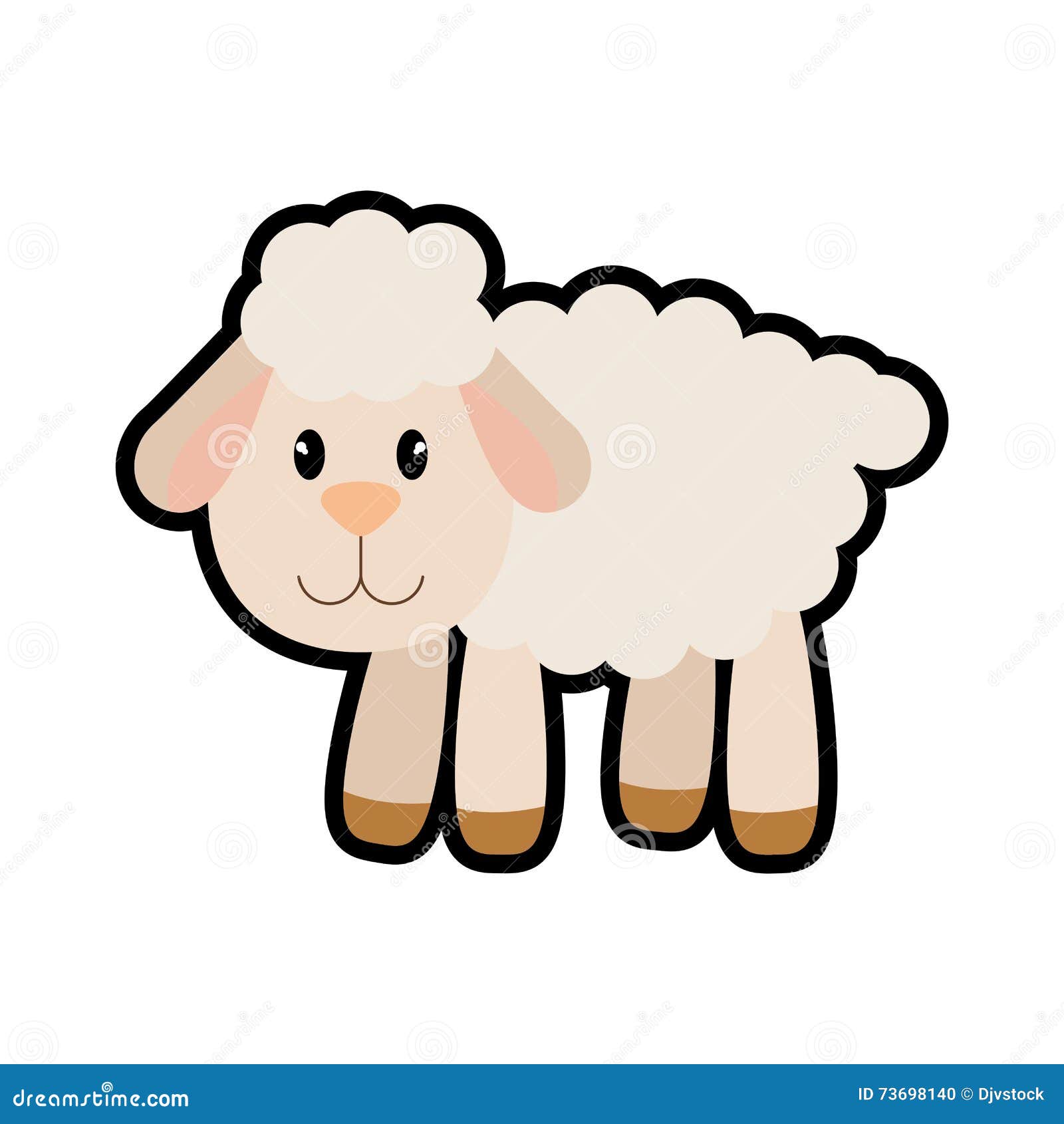 sheep icon. cute animal .  graphic