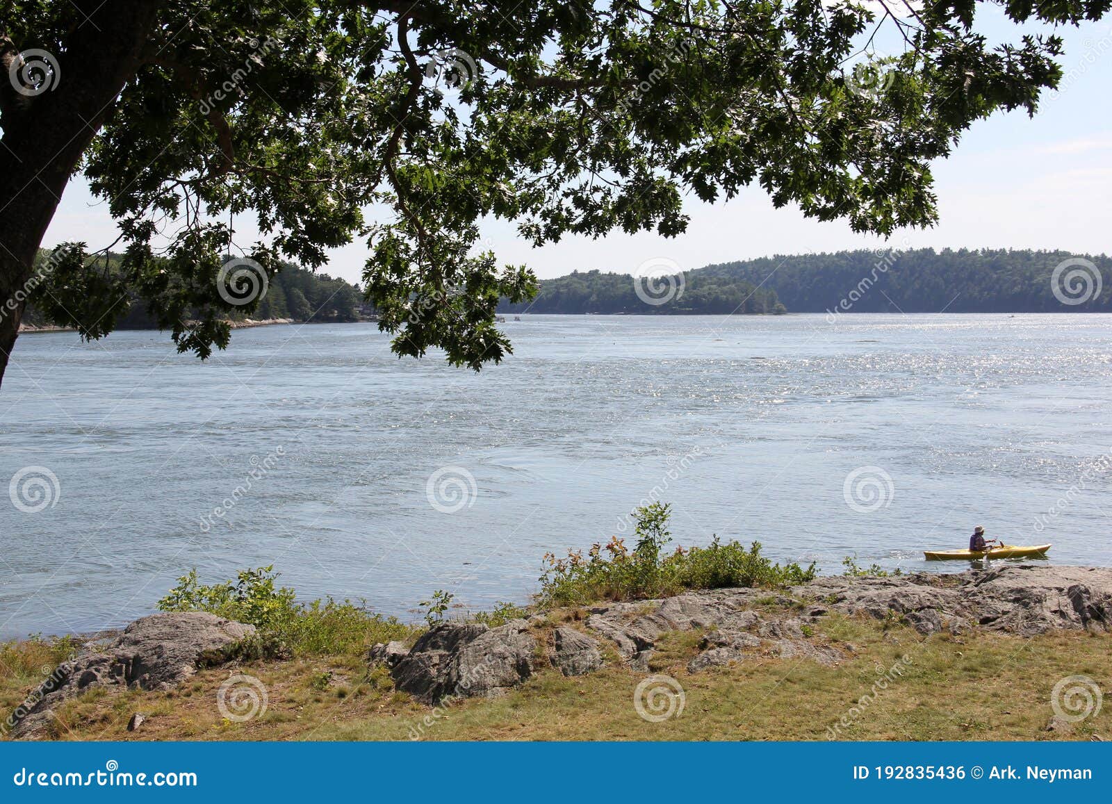 sheepscot river by the davis island, view south from the fort edgecomb, edgecomb, me, usa
