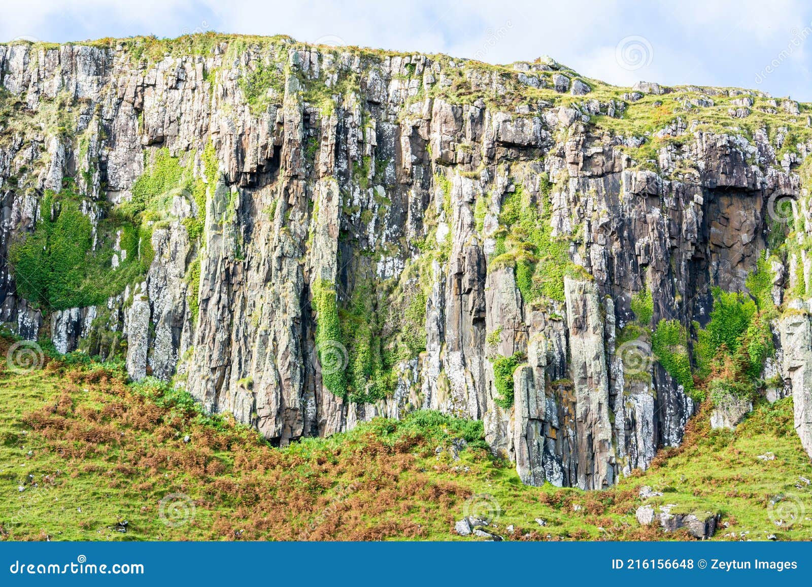 Sheer Cliffs in the Isle of Skye, Scotland Stock Photo Image of peak