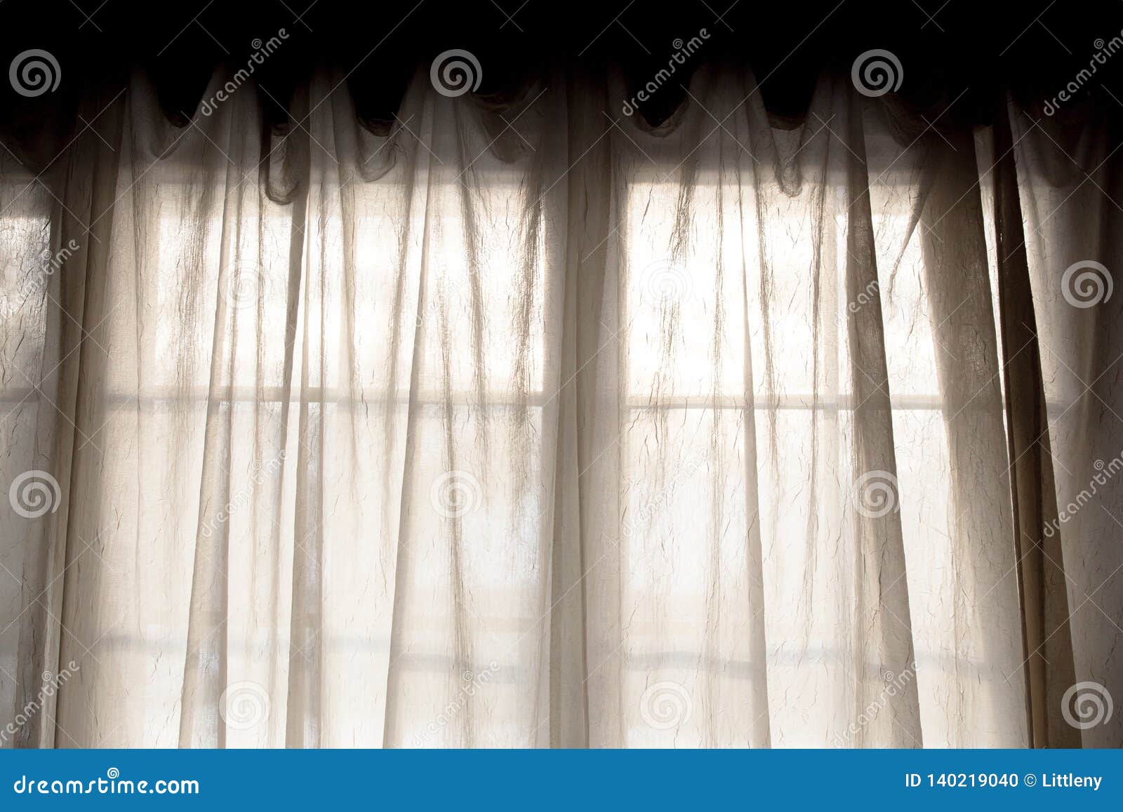 sheer fabric window curtain with filtered light