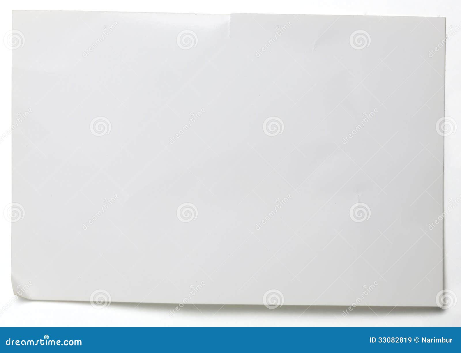 sheet of crumpled glossy paper on white