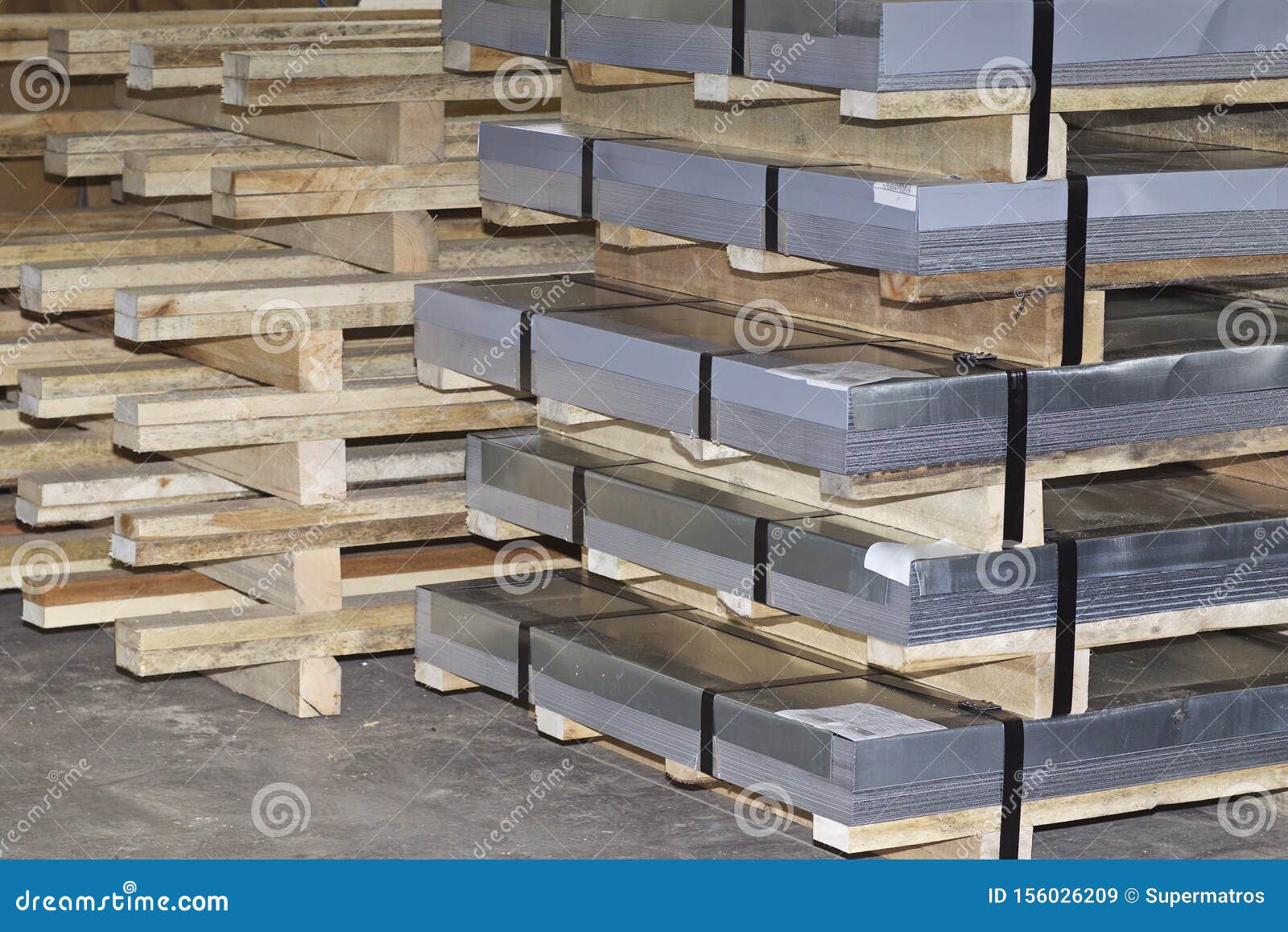 Sheet Metal is in Bundles in the Warehouse Stock Image Image of batch