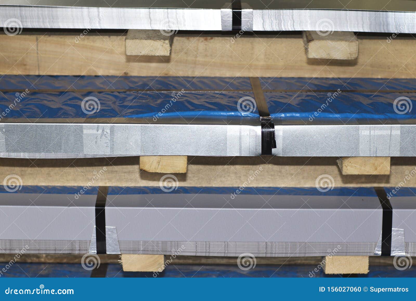 Sheet Metal is in Bundles in the Warehouse Stock Photo Image of