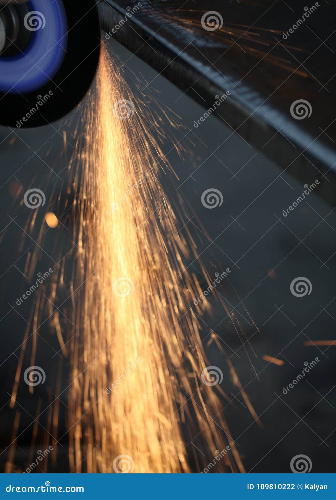 Sheet Metal Edge is Being Polished Stock Photo Image of cutting