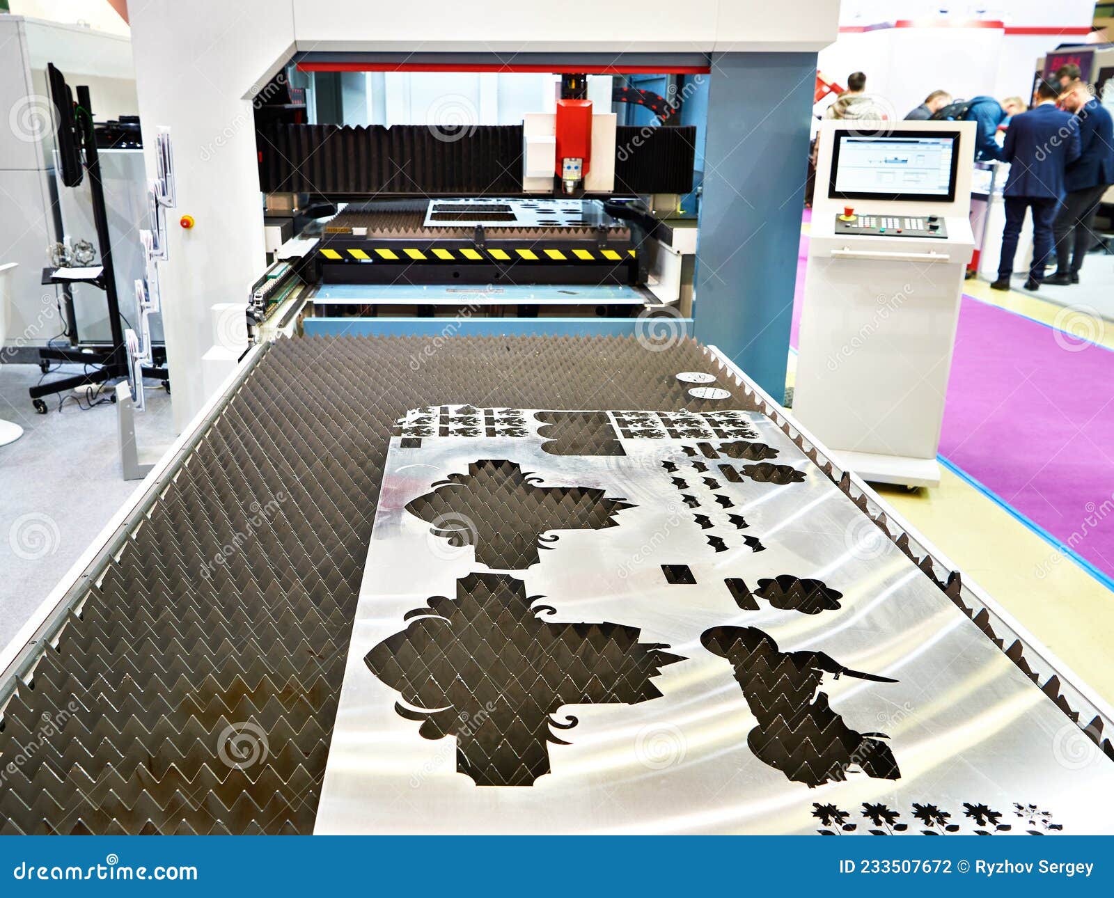 Sheet Metal in Laser Cutting Machine Editorial Photography Image of