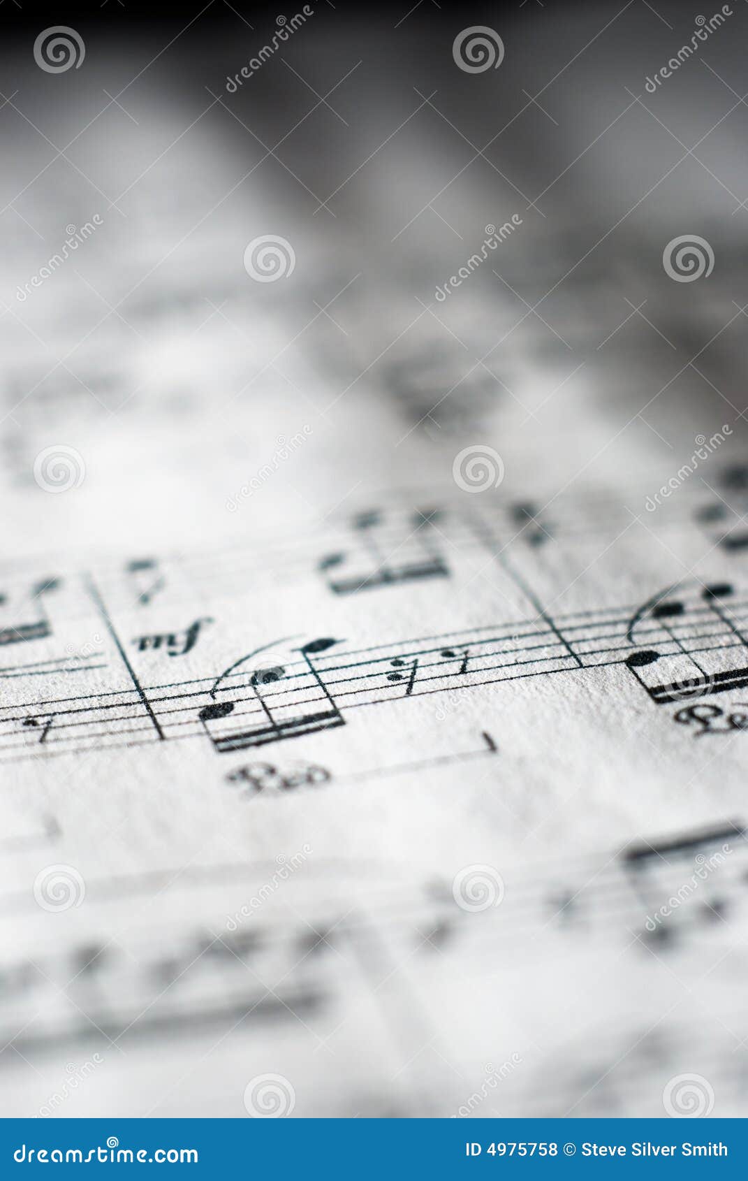 Sheet Music in Black and White Stock Photo Image of flat, piano 4975758