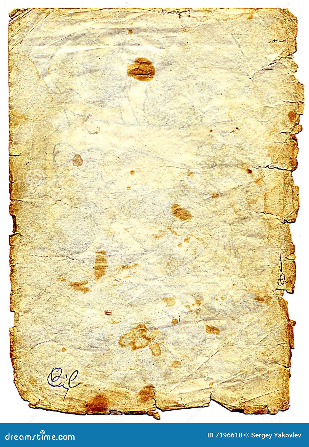 Sheet of the old paper stock photo. Image of antique, frame 7196610