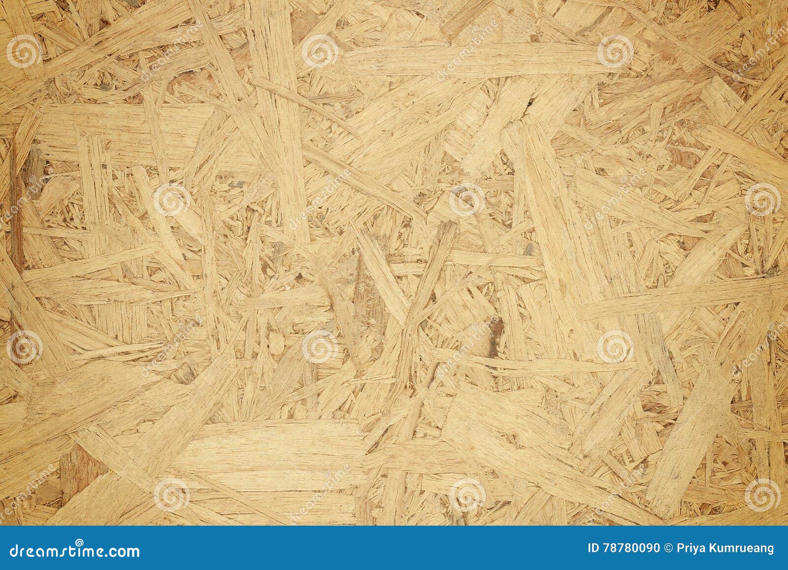 Sheet of Plywood with Fragments of Compressed Sawdust Stock Photo