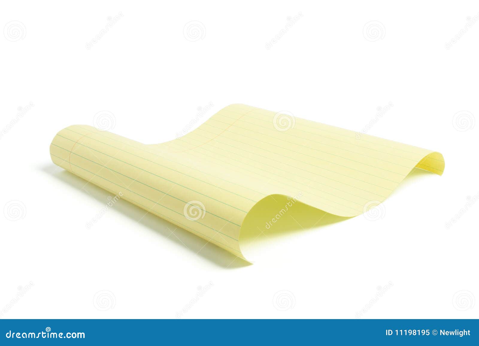 Sheet of Yellow Paper stock image. Image of curl, curling 11198195