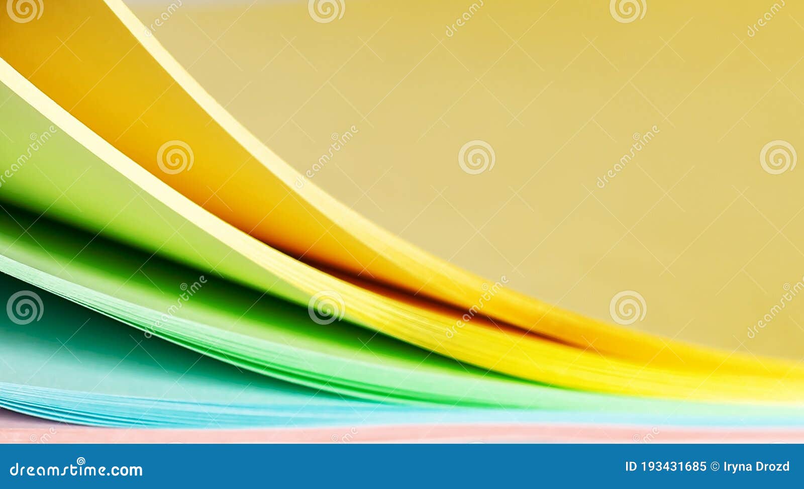 Sheets of a Multicolored Paper on a White Background Stock Image