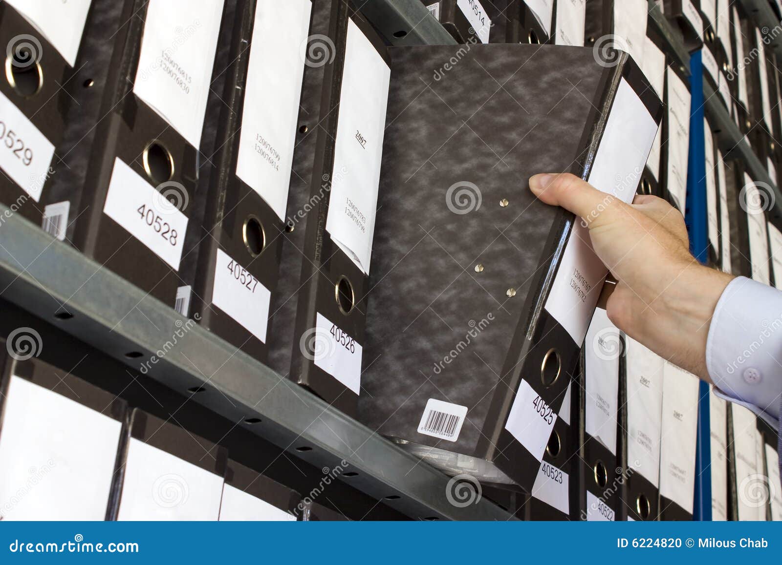 shelf with folders