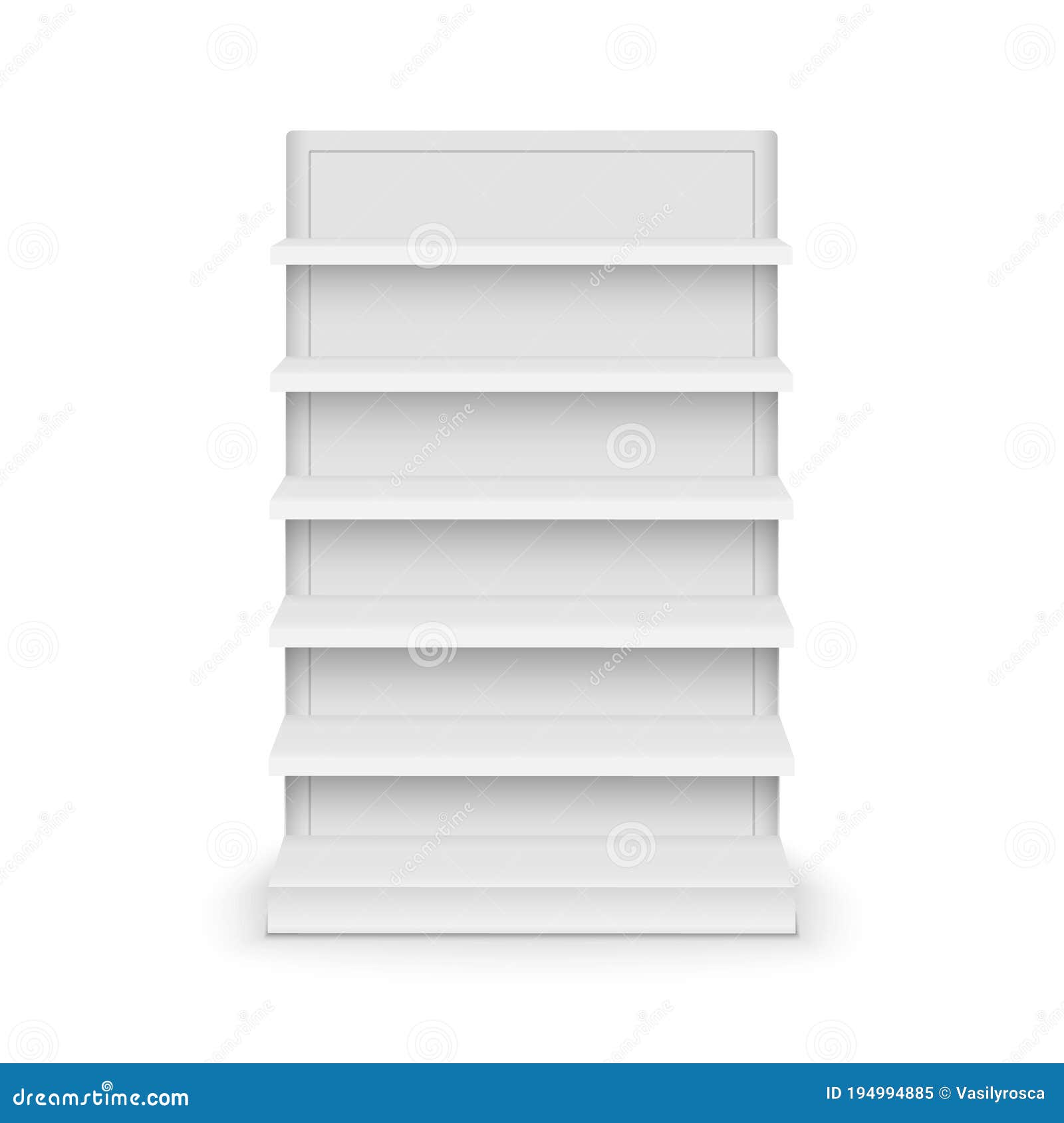 Download Shelf Store Supermarket Mockup Stand. Retail Shelf Display Empty Vector Rack Shelves Stock ...