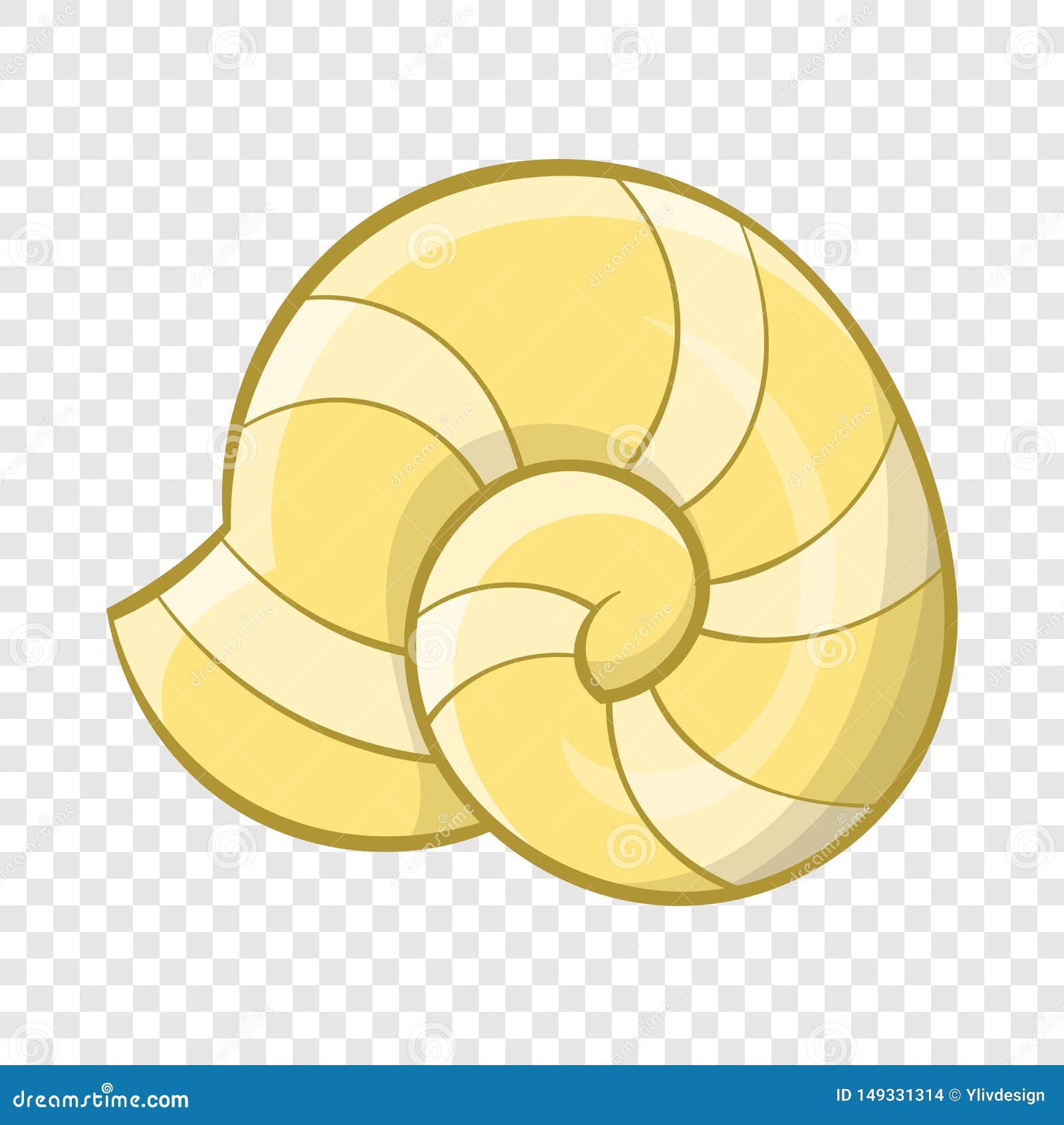 Shell icon, cartoon style stock vector. Illustration of marine - 149331314