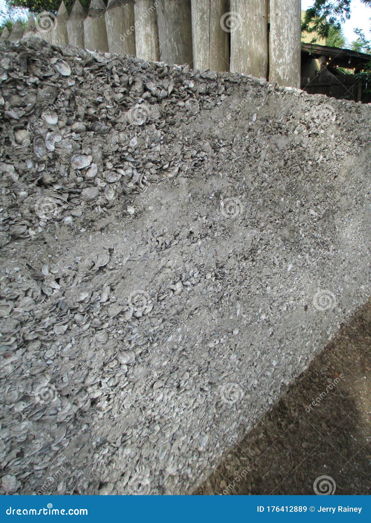 Shell and Sand with Cement Wall Coquina Stock Image Image of stucco