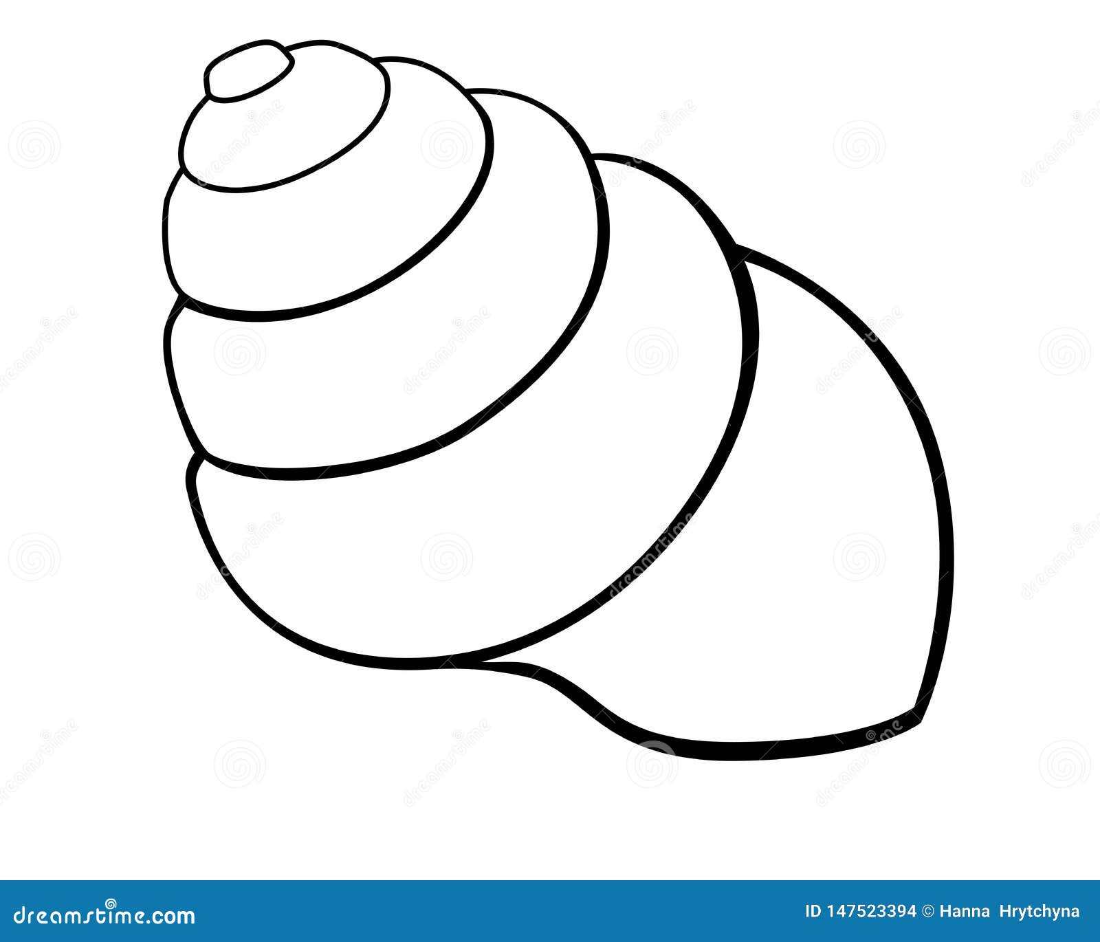 Download Shell Snail Or Mollusk. Sea Clam. Sea Animal - Vector Image For Coloring Stock Vector ...