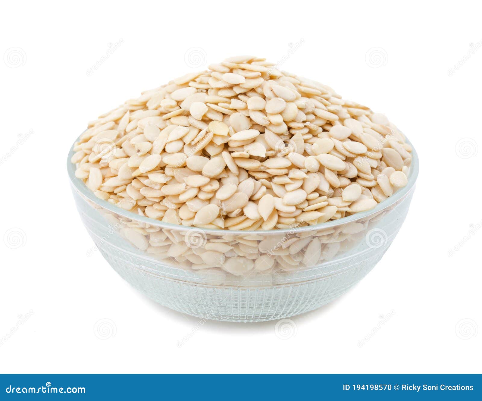 Shelled White Melon Seeds on White Background Stock Photo Image of