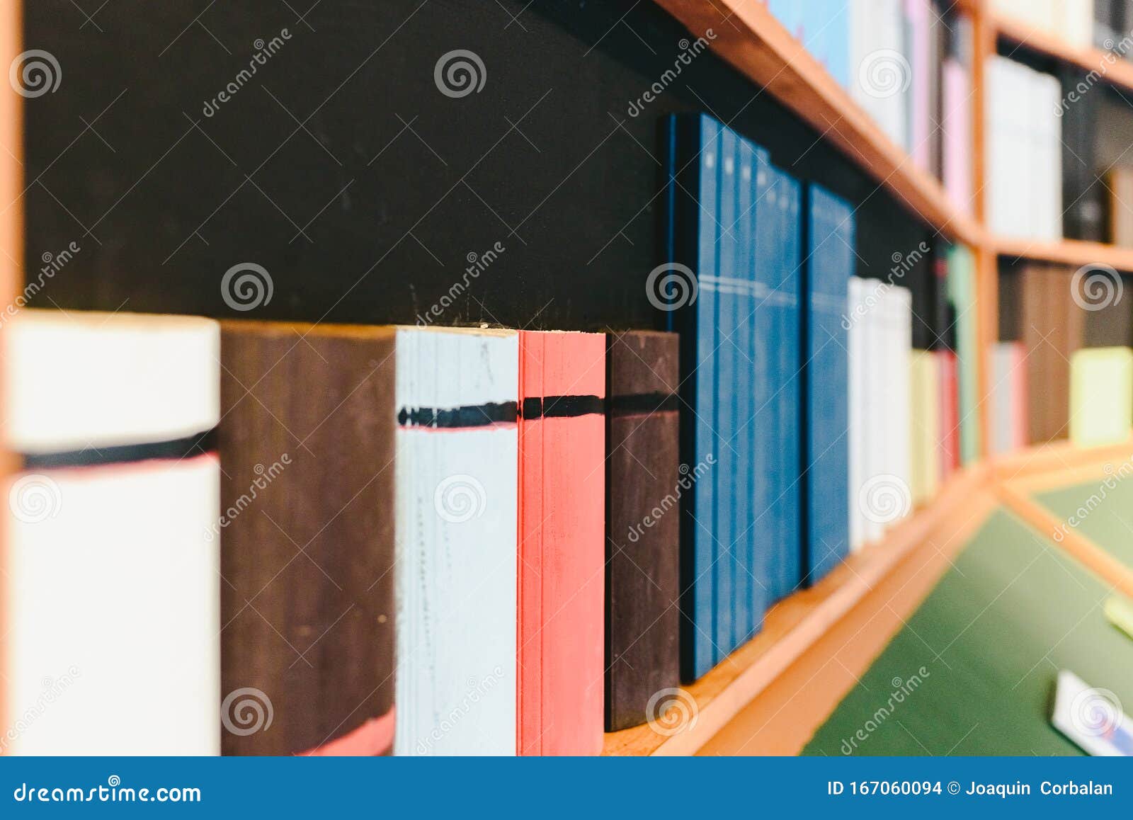Shelves with Fake Books for Decoration Stock Photo Image of brown