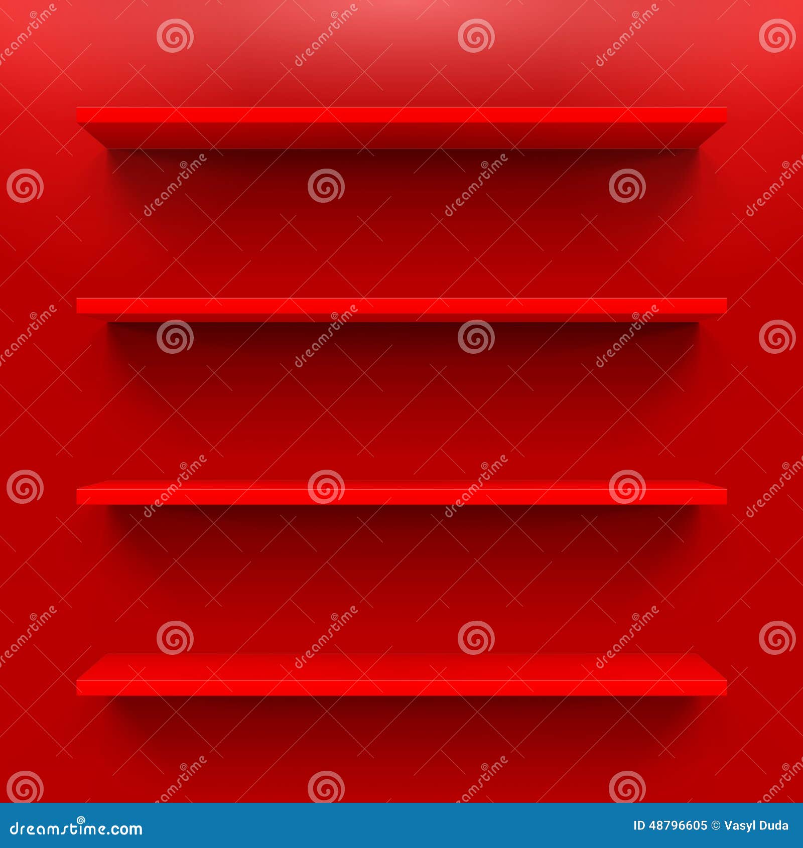 Shelves stock vector. Illustration of collection, realistic 48796605