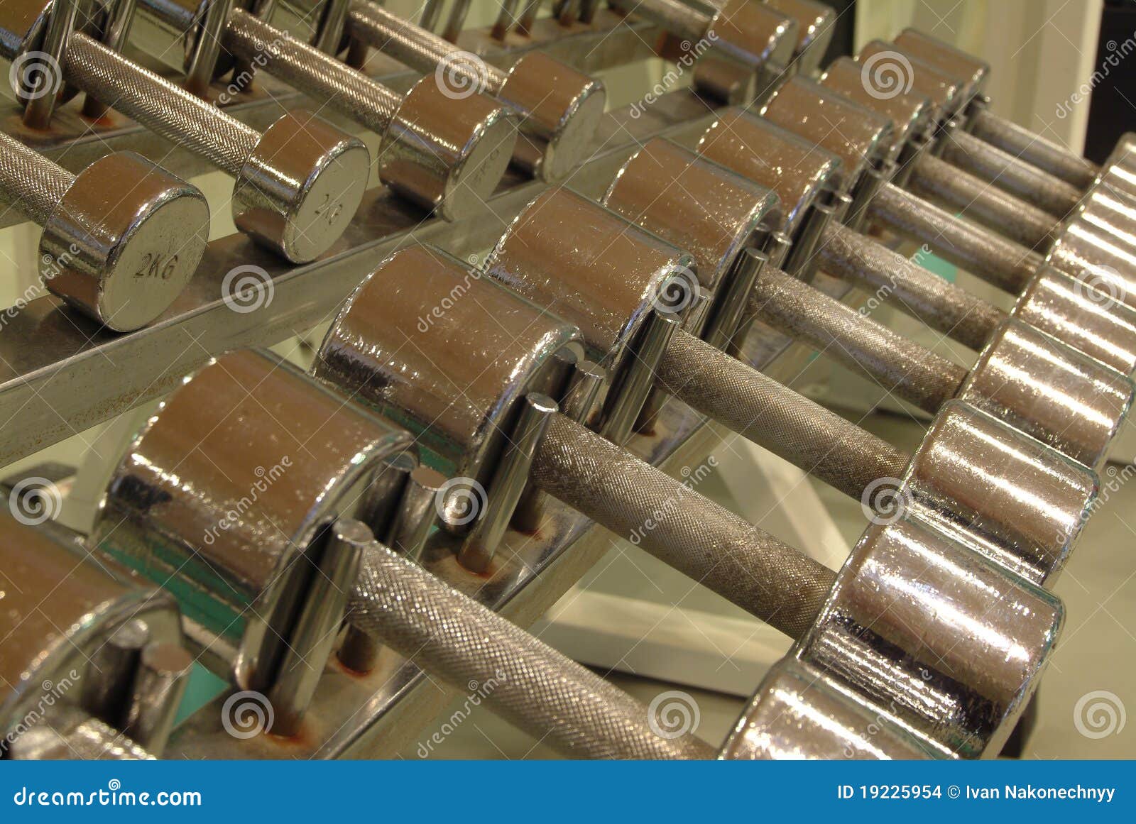 Set Of Metal Weights For Scales On White Background. For The