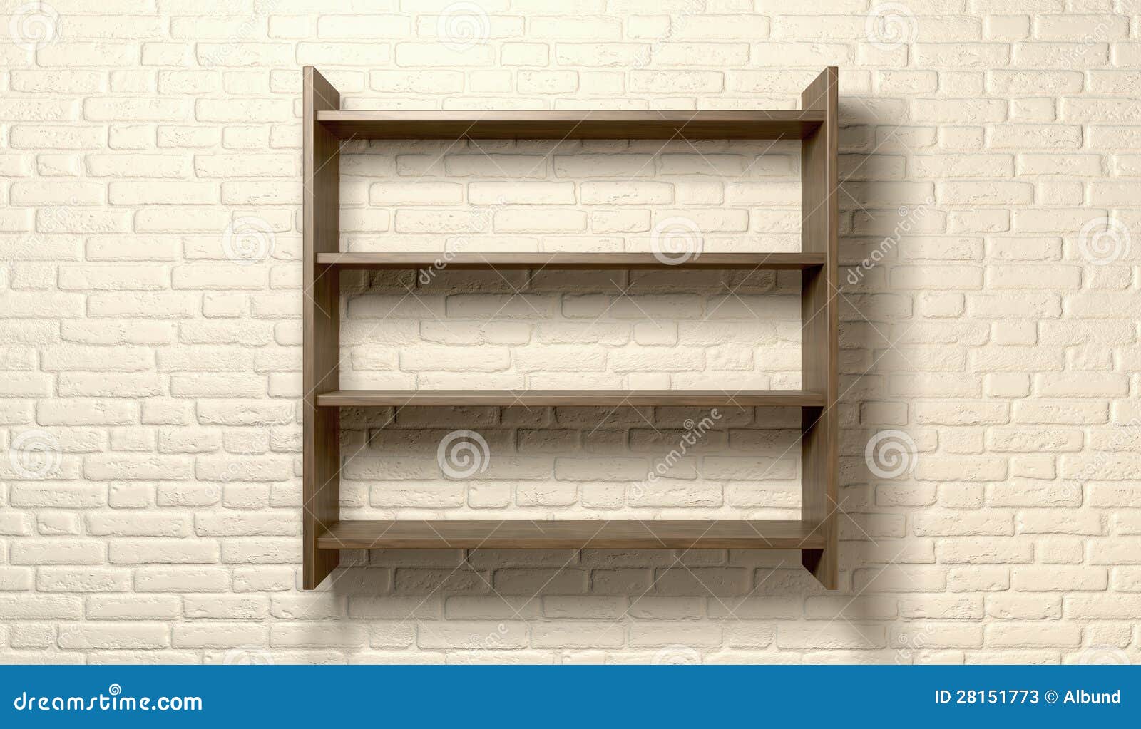 shelving unit on a wall front