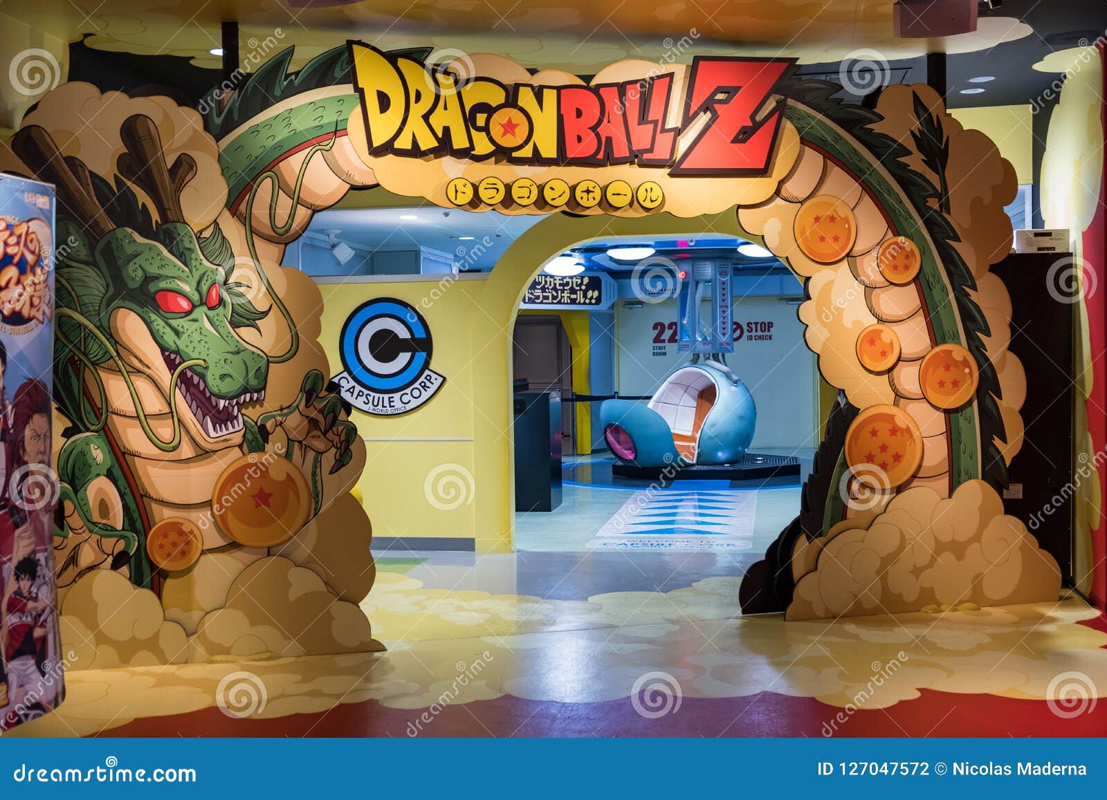 Shenlong, Saiyan Spaceship and Dragon Ball Z Logo Arch on J-World Theme Park  in Toshima District Editorial Photography - Image of people, defeat:  127047572