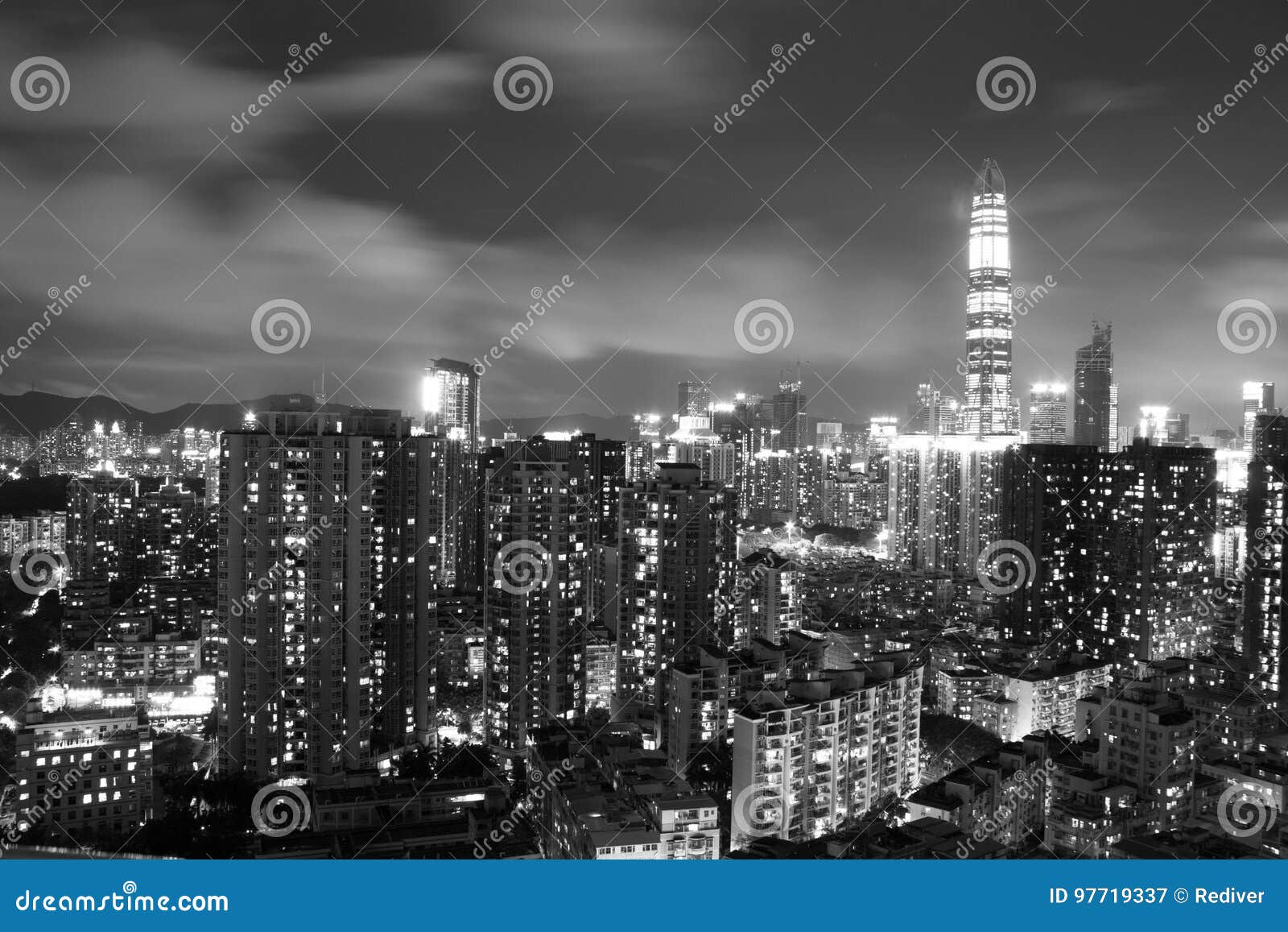 shenzhen night city scape