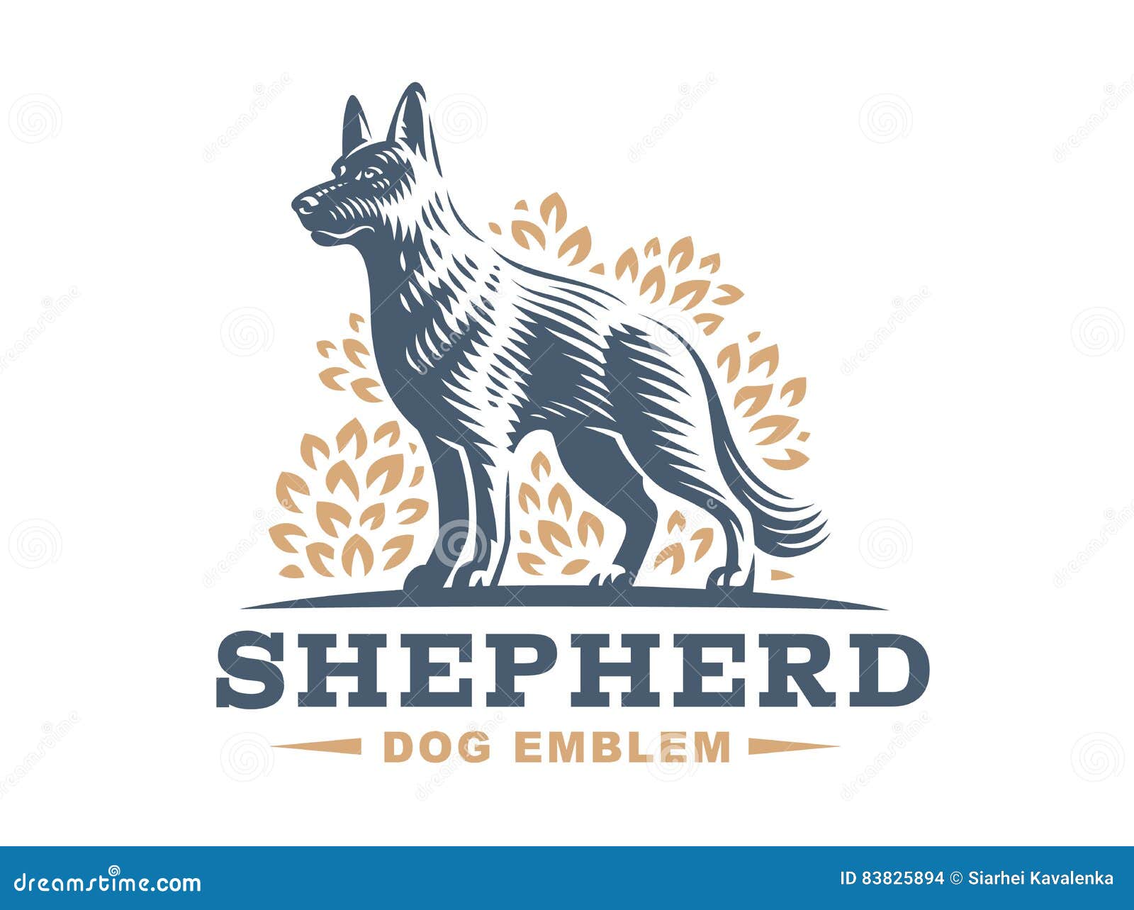 Shepherd Dog Logo Vector Illustration Stock Vector Illustration Of ...