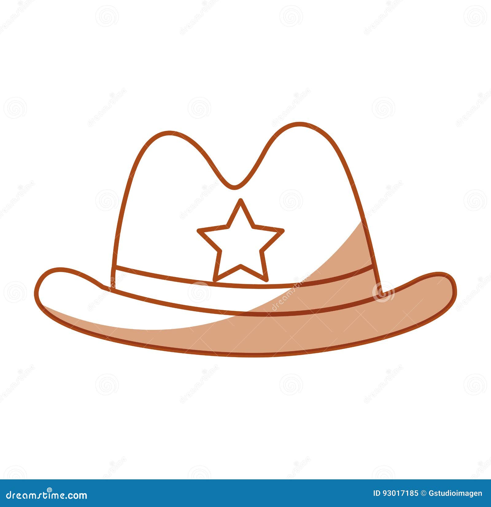 Sheriff hat isolated icon stock vector. Illustration of human 93017185