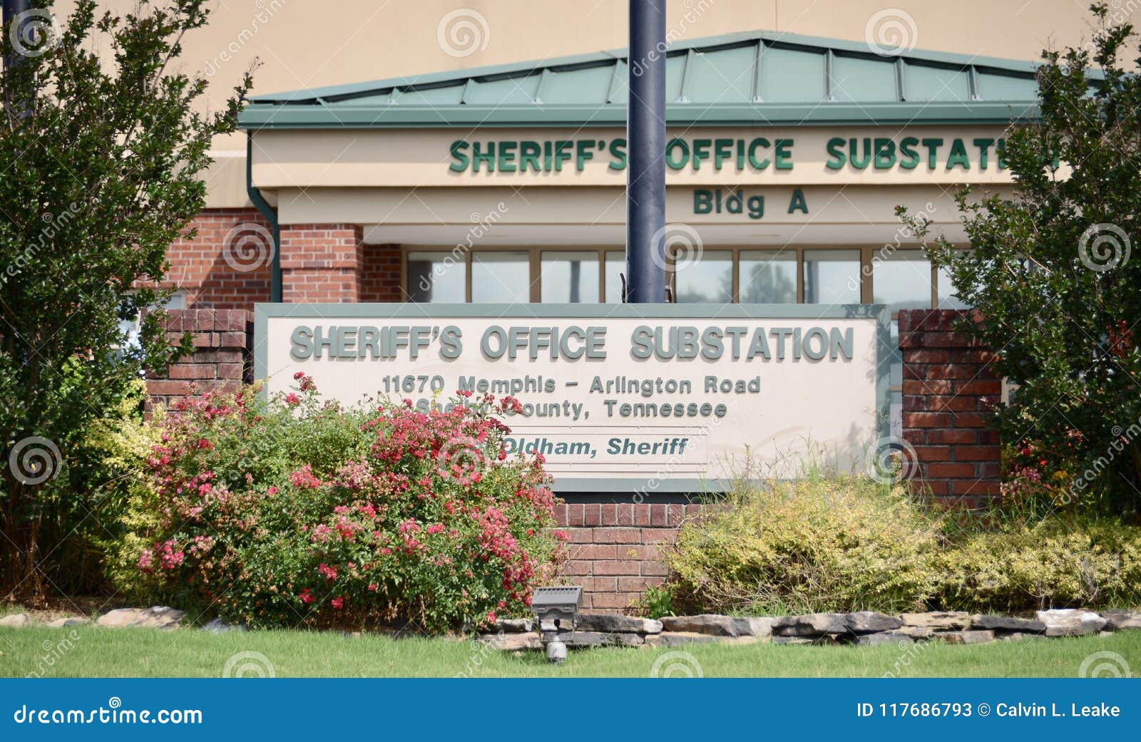 Sheriff`s Office Substation, Arlington, TN Editorial Stock Photo