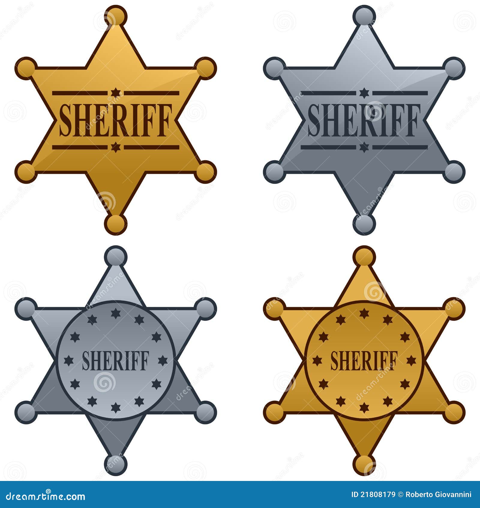 sheriff star badge set