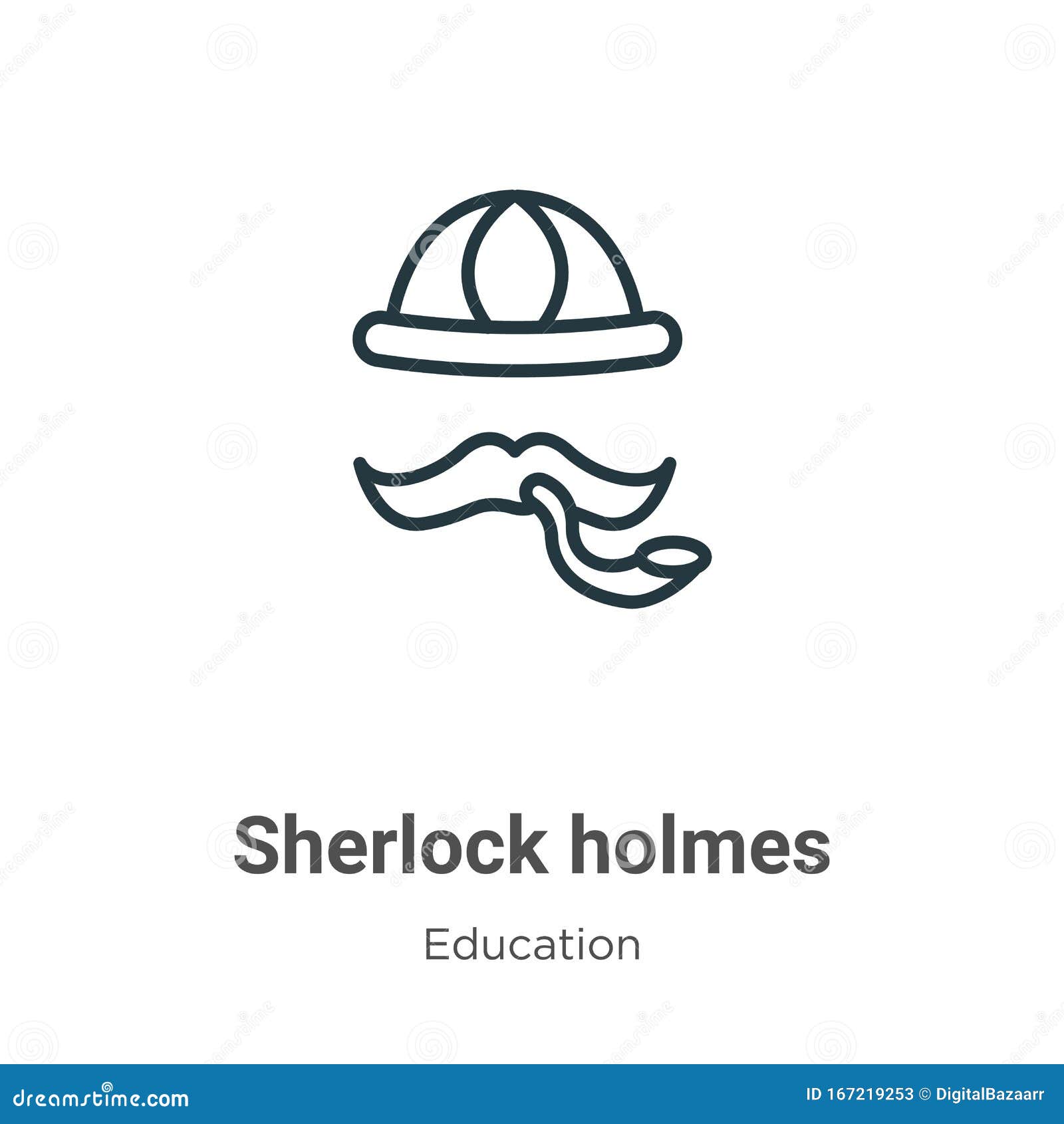 Sherlock Holmes Outline Vector Icon. Thin Line Black Sherlock Holmes ...