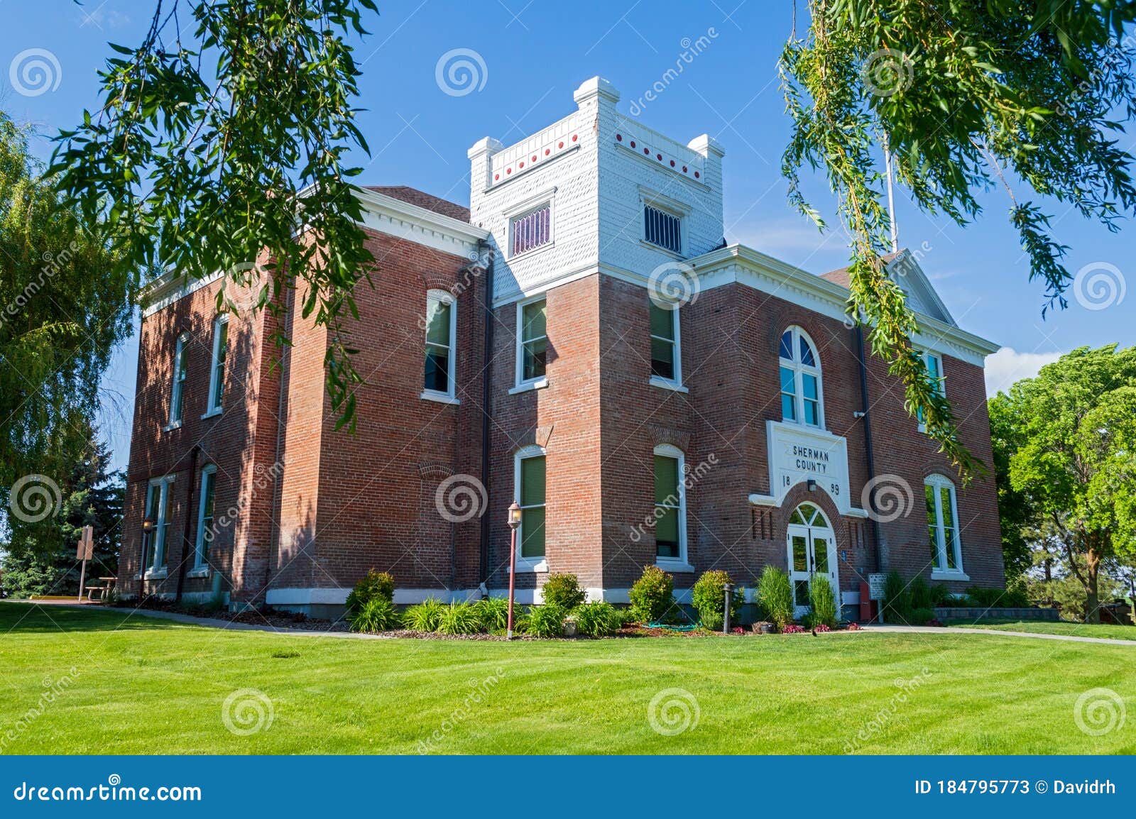 The Sherman County Courthouse Sits on Spacious Grounds in Moro, Oregon