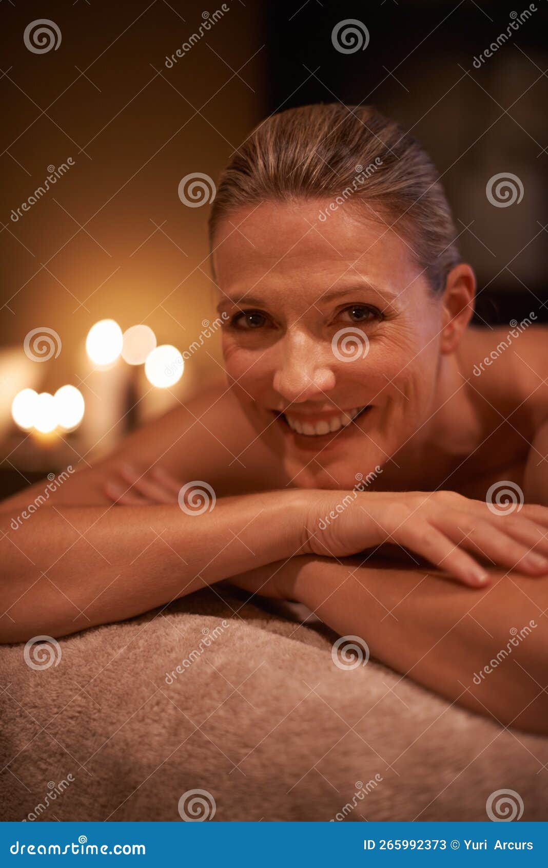 Shes Leaving Her Troubles Behind Today A Woman In A Day Spa Relaxing 