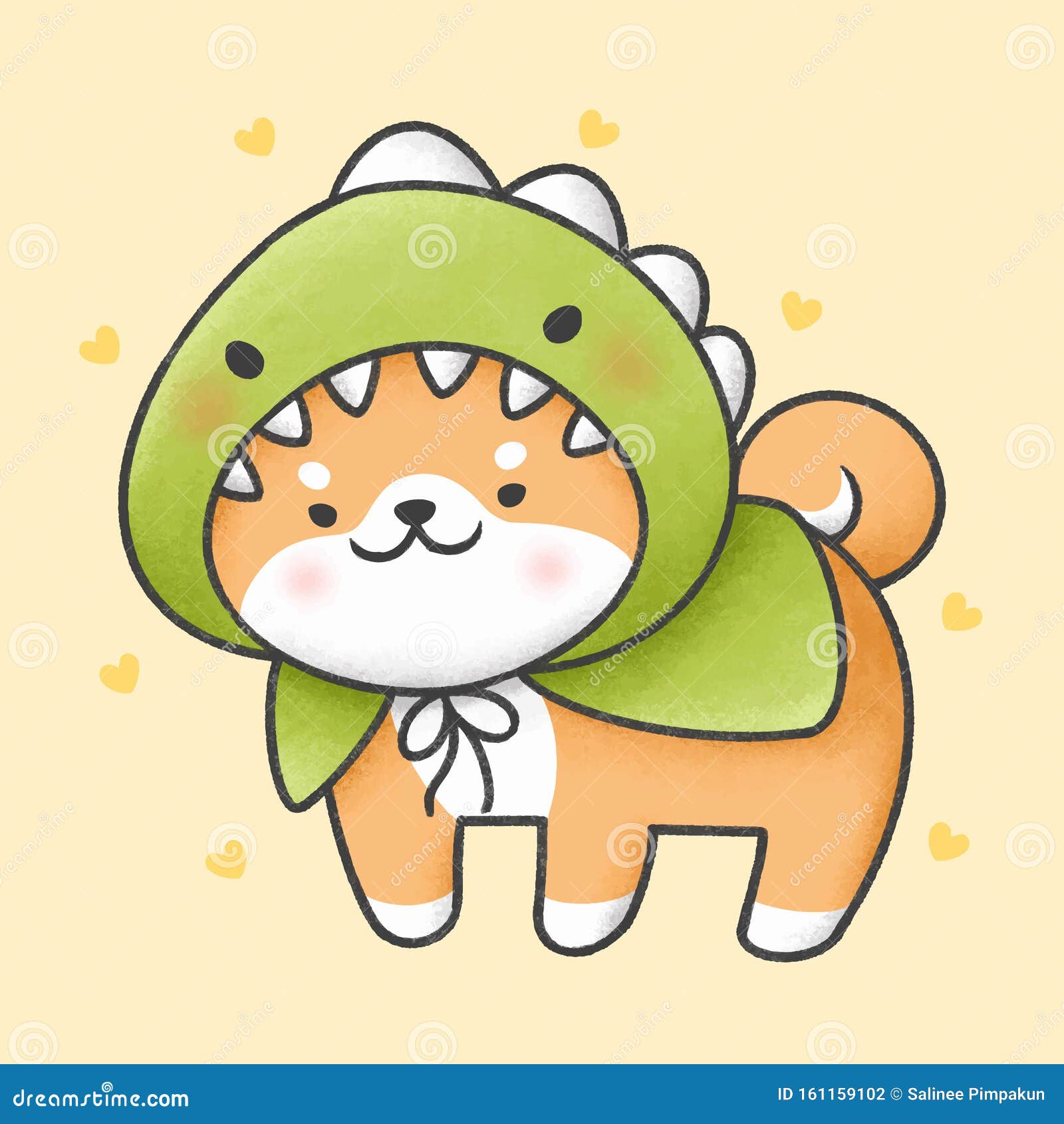 Shiba Inu Dog in Dinosaur Costume Cartoon Hand Drawn Style Stock Illustration - Illustration of head, mammal: 161159102 Shiba Inu Dog in Dinosaur Costume Cartoon Hand Drawn Style Stock Illustration - Illustration of head, mammal: 161159102