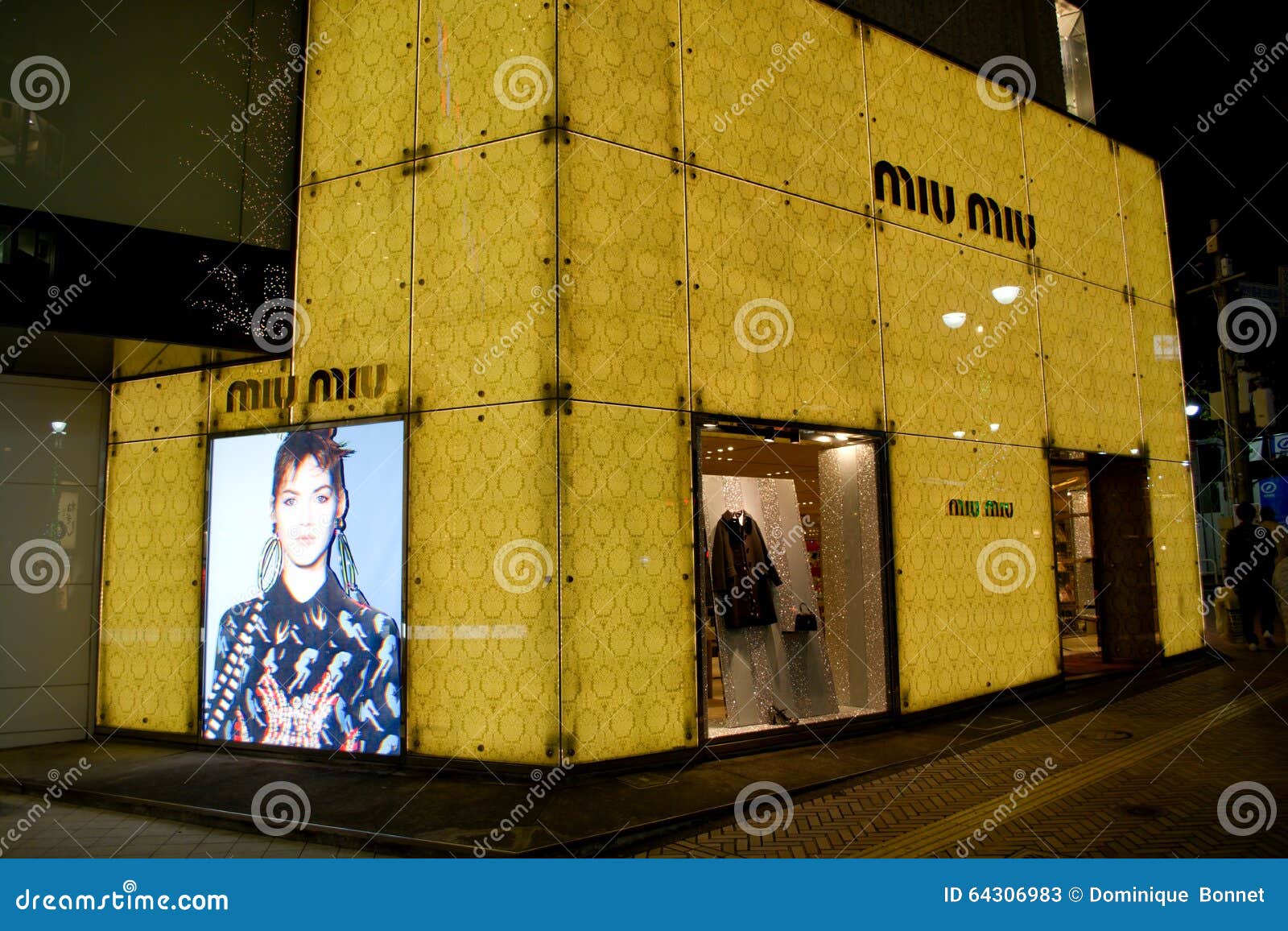 Shibuya Miu Miu store editorial stock photo. Image of nickname - 64306983