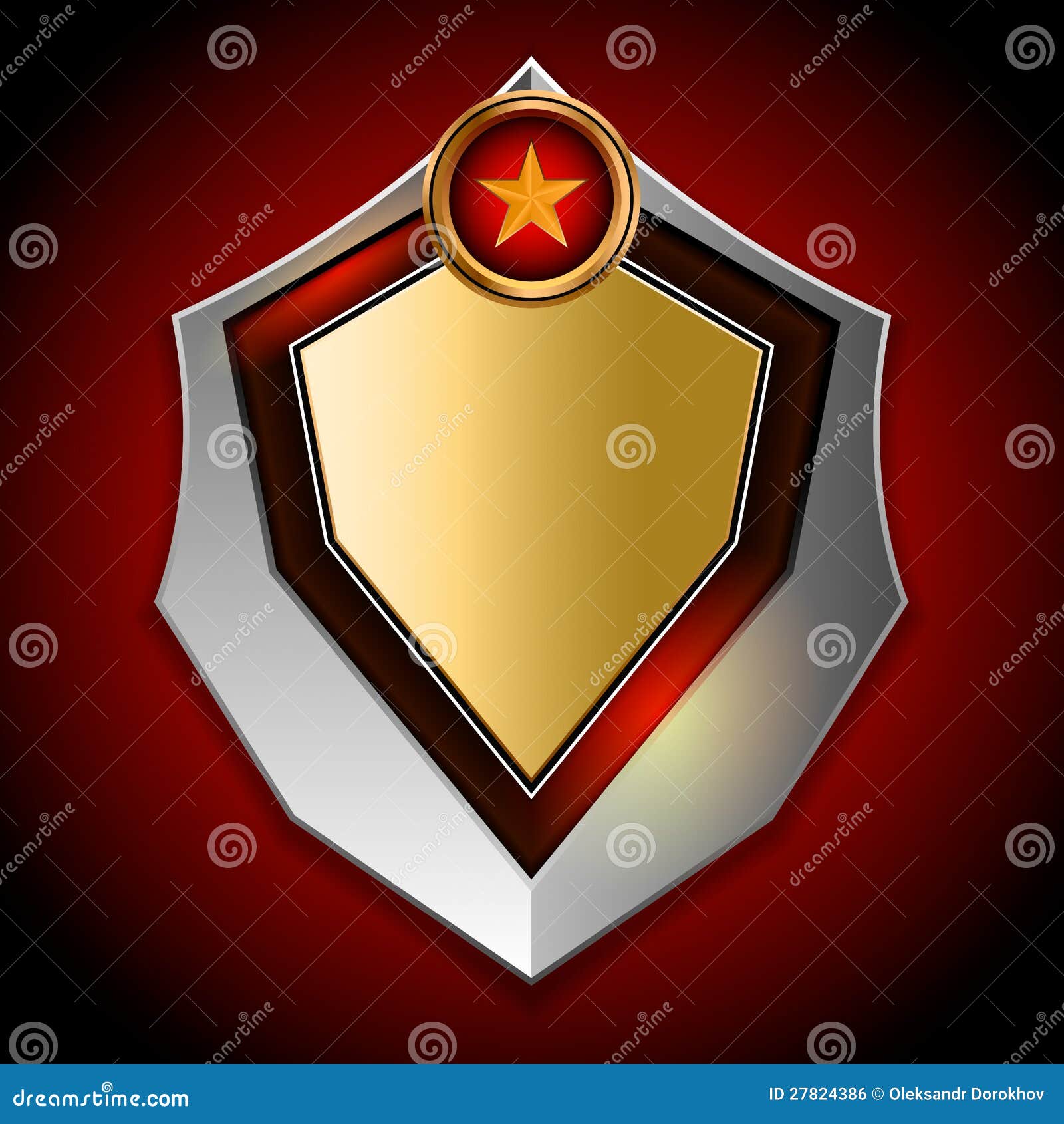 Shield stock vector. Illustration of heraldic, emblem - 27824386