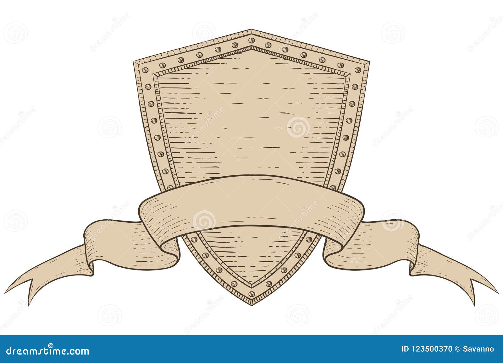 Sketch scroll banner Royalty Free Vector Image