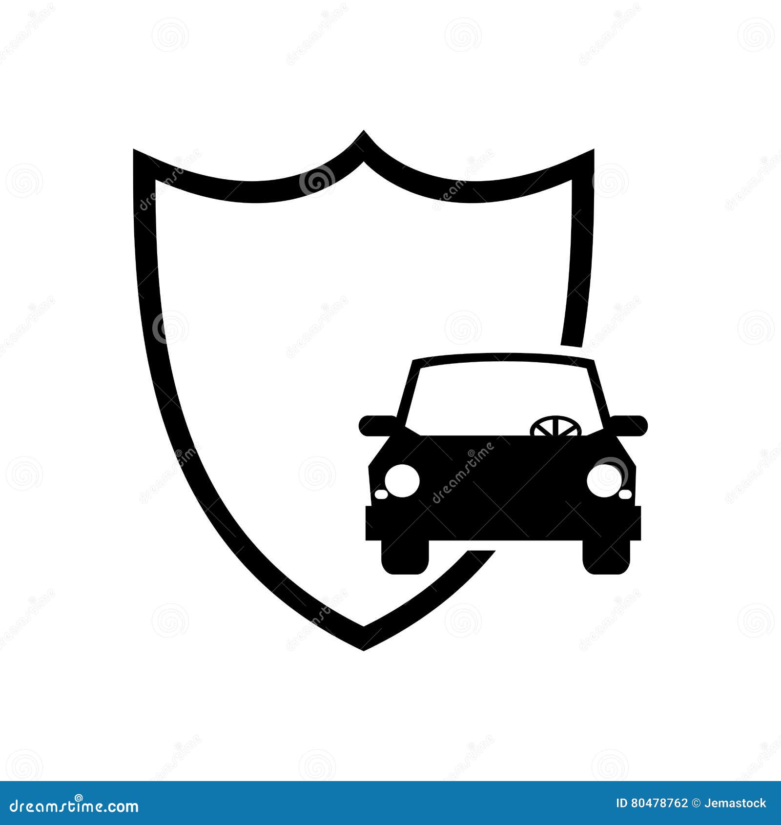 Shield and car icon stock vector. Illustration of heraldry 80478762