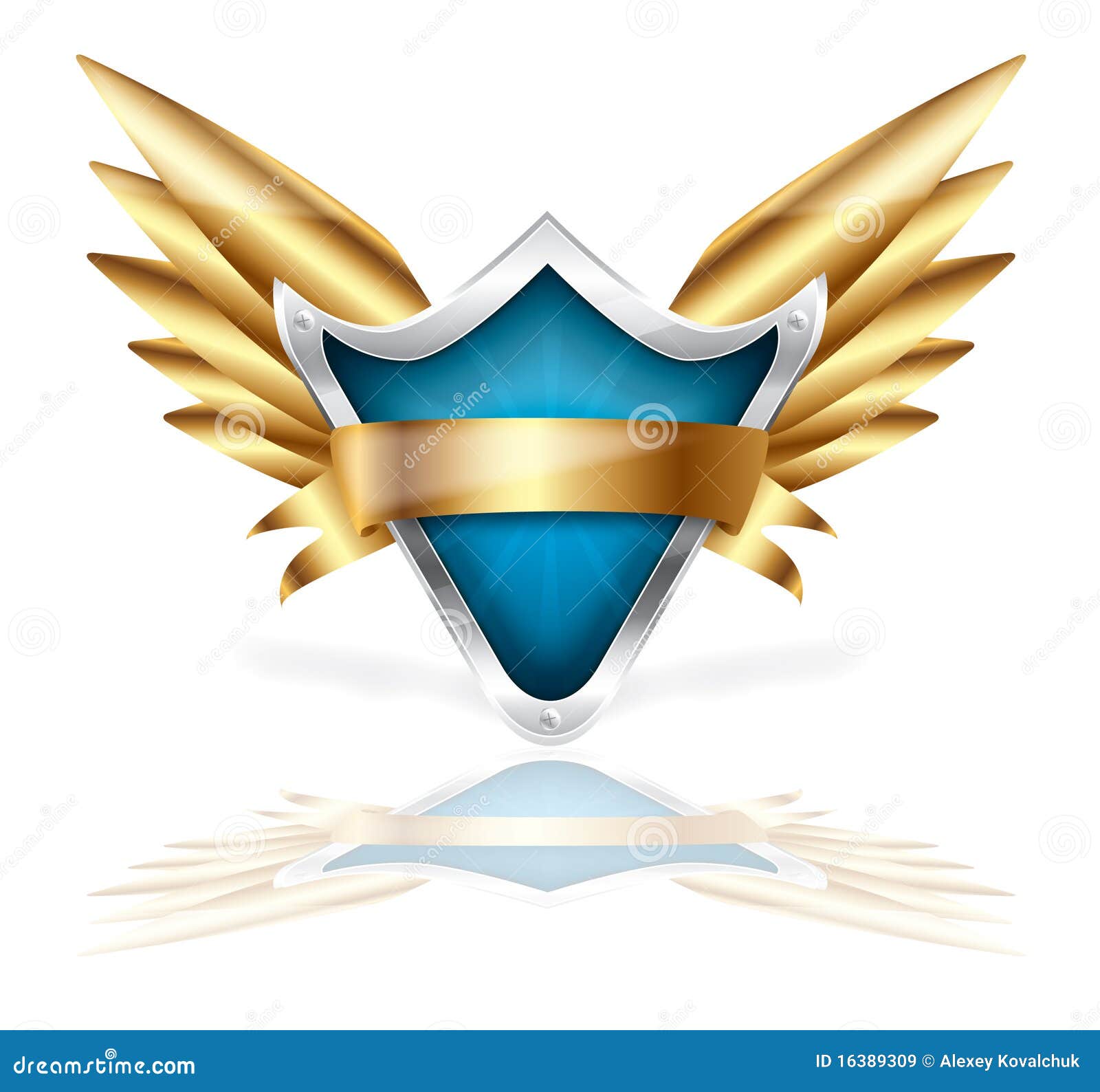 Shield And Golden Wings Vector Stock Vector Illustration Of Shield Medieval Shield And Golden Wings Vector Stock Vector Illustration Of Shield Medieval