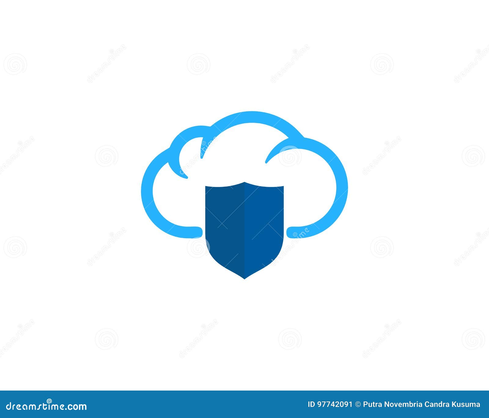 Shield Guard Weather and Season Icon Logo Design Element Stock Vector