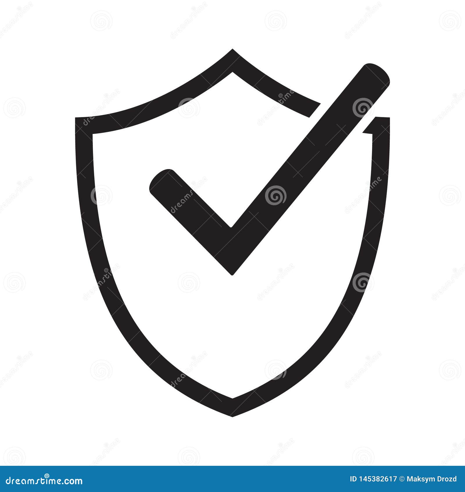 Shield With Checkmark Symbol For Download Tick Shield Security Icon