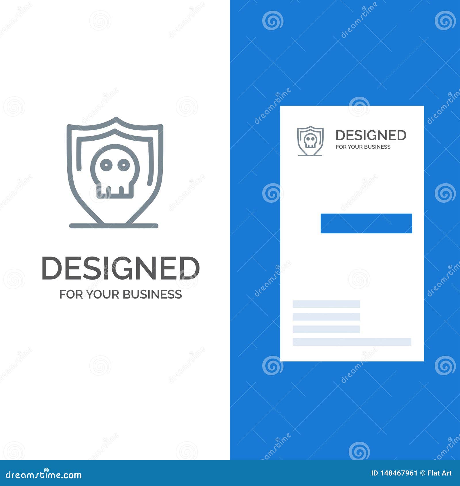 Shield, Security, Secure, Plain Grey Logo Design and Business Card Throughout Shield Id Card Template