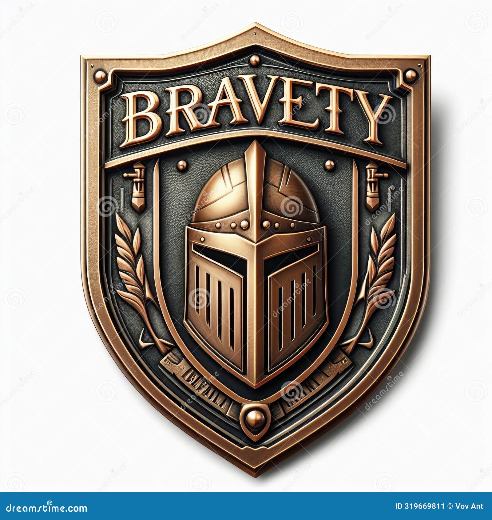 61 11. shield-d badge with a knight's helmet mot