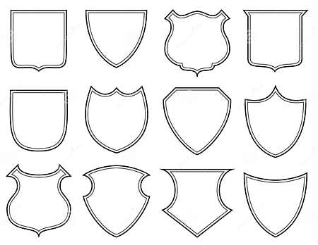 Shield shapes stock illustration. Illustration of label - 53418460
