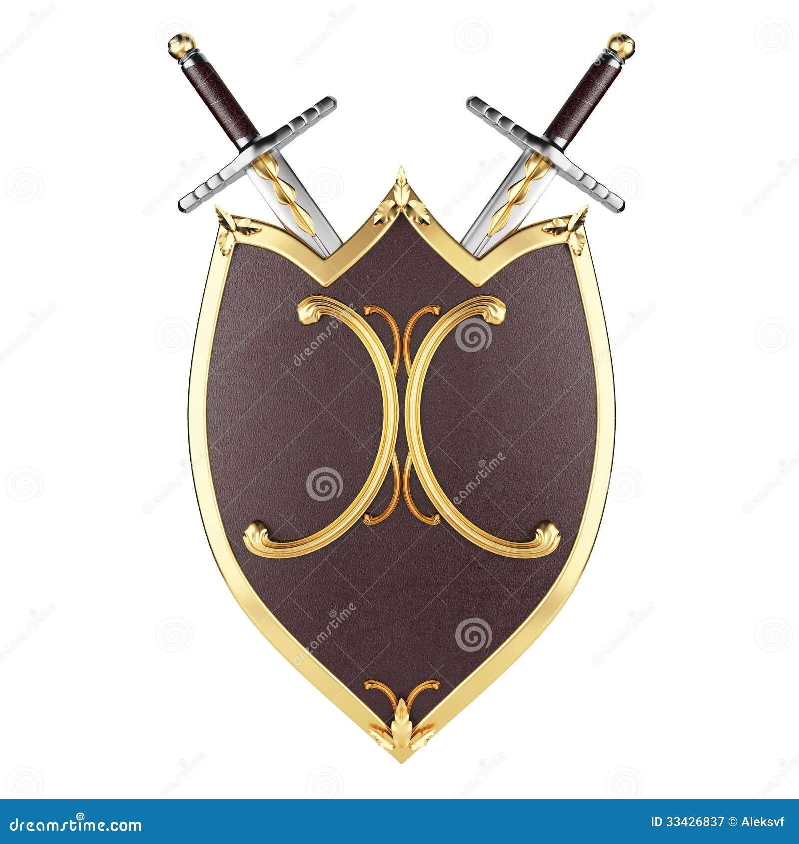 Shield and swords stock illustration. Illustration of armor 33426837
