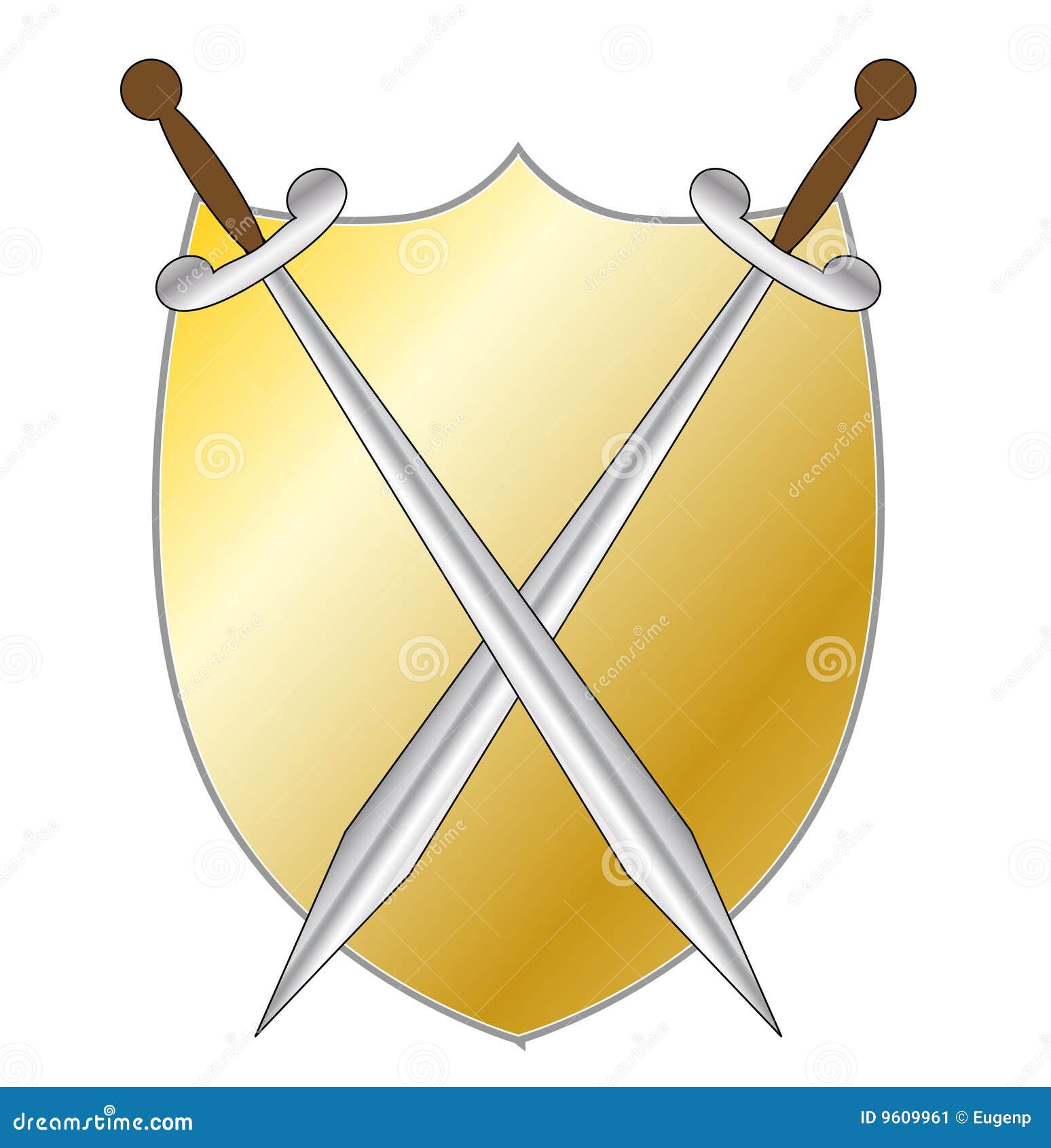 Shield With 2 Crossed Swords