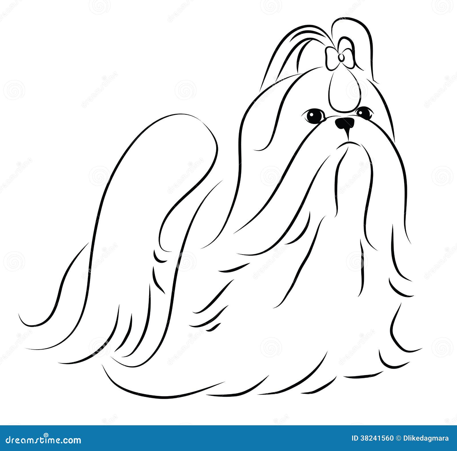 Download Shih-tzu Simplified Silhouette Stock Vector - Illustration ...