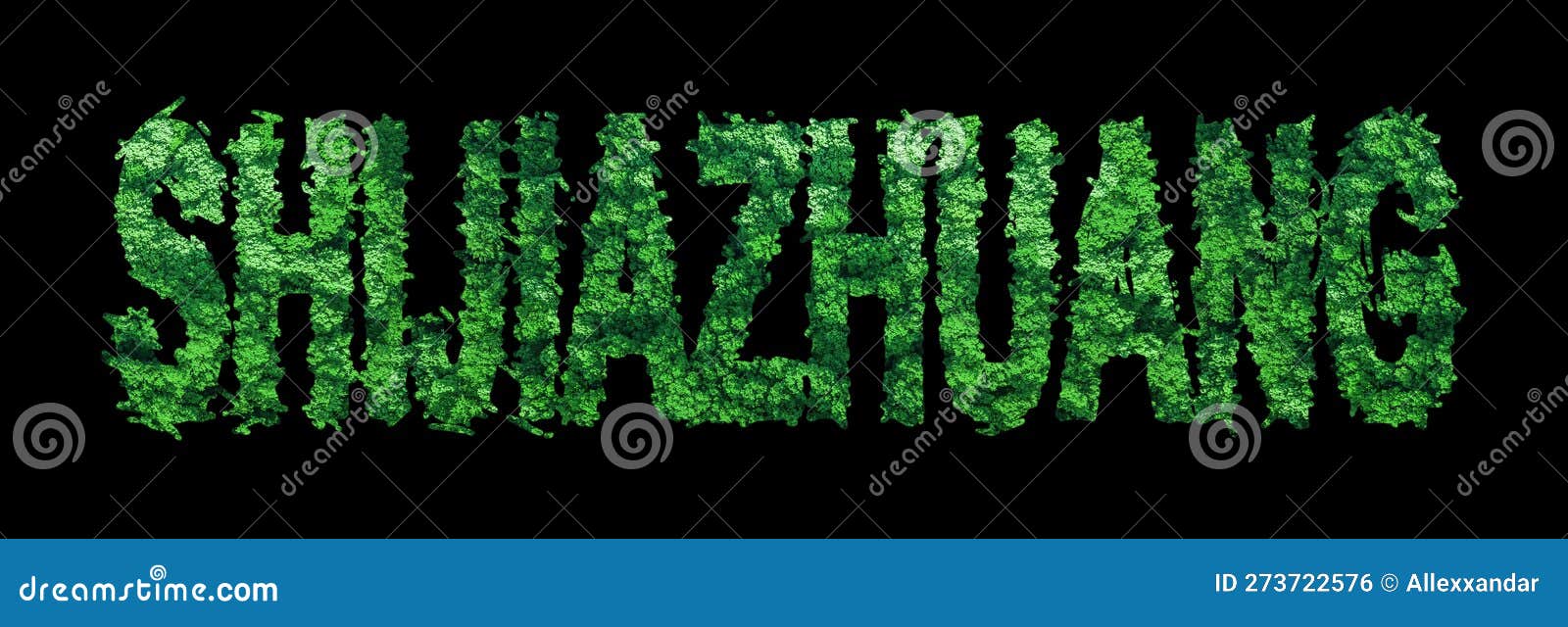 shijiazhuang lettering, shijiazhuang forest ecology concept