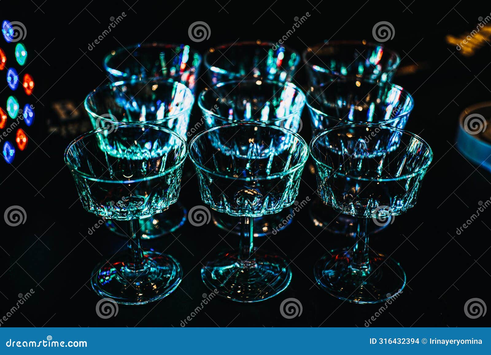 shimmering glassware in the vibrant ambiance of a cocktail party
