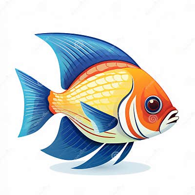 Shimmering Scales of a Colorful Exotic Fish Stock Illustration ...